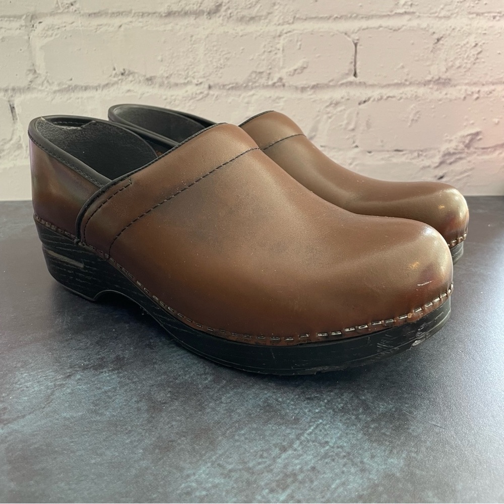 Dansko Brown Leather Clogs